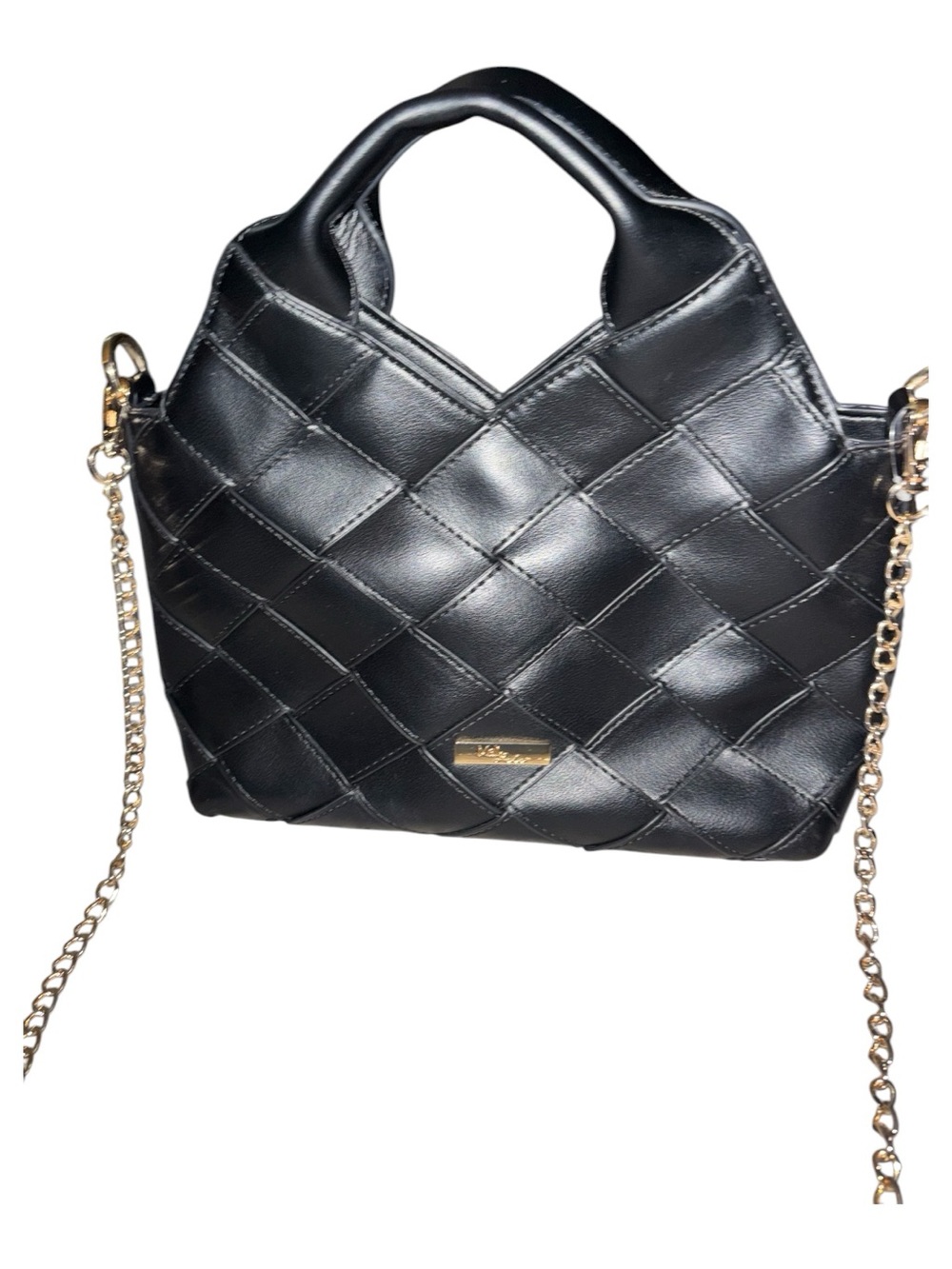 🍂Basketweave Woven Crossbody Purge Bag Mali + Lili Lucy Lucy tote black